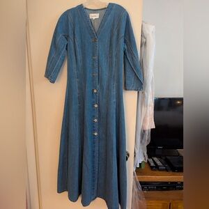 NWOT LUUM Denim midi dress
